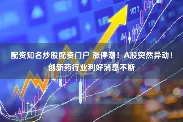 配资知名炒股配资门户 涨停潮！A股突然异动！创新药行业利好消息不断